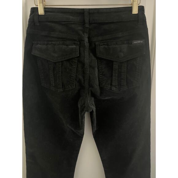 NWT Anthropologie Sanctuary Black Velveteen Boot Cut Pants Sz 27 - Picture 6 of 7